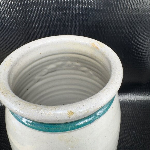 Saratoga NY Stoneware Crock Jar Vase Kitchen Utensil Holder Storage Hand Made - Picture 6 of 10